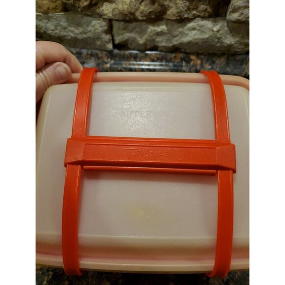 Tupperware #1254 Pack N Carry Lunch Box Carrier with Lid & Handle - Picture 9 of 9